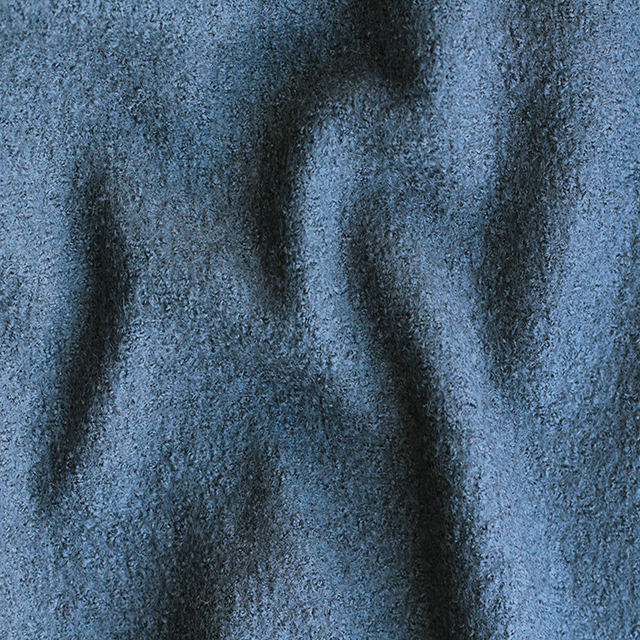 Оптом пальтовые ткани Однотонная вареная шерсть SG-244 (Dark Blue) 