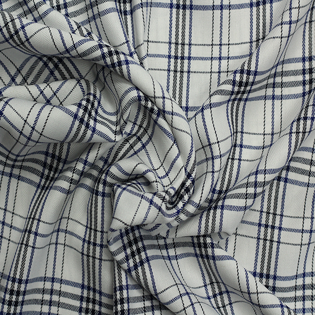 Оптом пальтовые ткани MULBERRY CHK D02 C002 (WHITE-BLUE) 